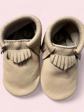 Freshly Picked Beige Fringe Moccasins